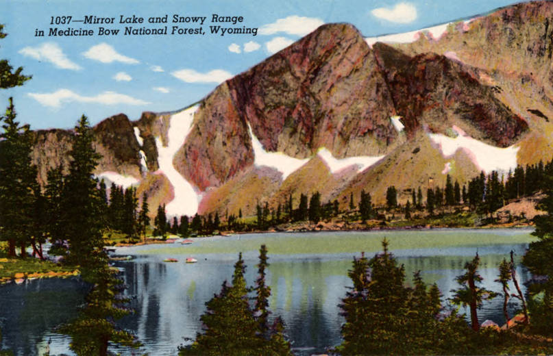 1037, Mirror Lake and Snowy Range in Medicine Bow National Forest (NBY 431387)
